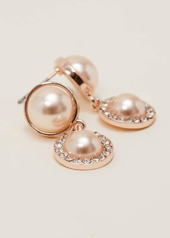 Phase Eight Pearl And Stone Drop Jewellery Rose/Gold USA | 7564081-FD